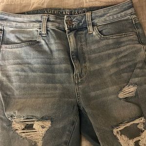 AE NEXT LEVEL STRETCH SKINNY JEANS LIGHT WASH SIZE 8R